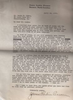 American Poet James Larkin Pearson Typed Letter Signed