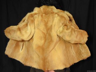 Golden Jackal Fur Coat Jacket Tan Stroller Small Med