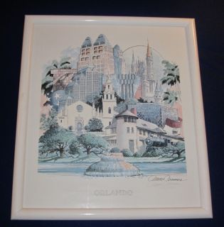 James Conner City of Orlando Matted Framed Print Le