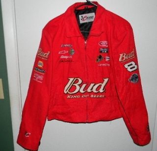  Dale Earnhardt Jr Jacket 8 Budweiser Ladies Cut Size XL Womens Jacket