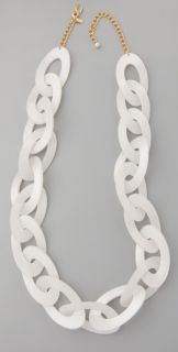 Kenneth Jay Lane Pearlized Bone Link Necklace