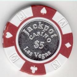 Jackpot Casino Las Vegas Nevada $5 Chip Coin Center