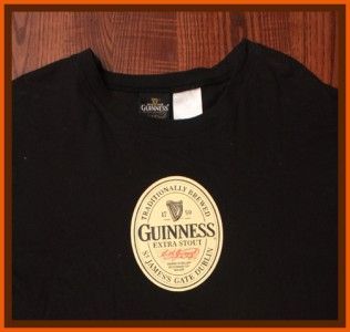  Beer Traditionally Brewed St James Gate Dublin Black 2XL Tshirt