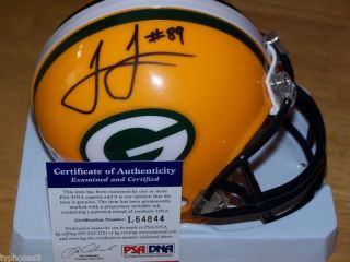 James Jones Packers Signed Mini Helmet w PSA COA