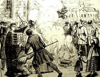 Historic RARE 1885 Masonic Templar Martyr Tortures Book Scarlet
