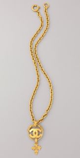 WGACA Vintage Vintage Chanel Gold Cross Necklace