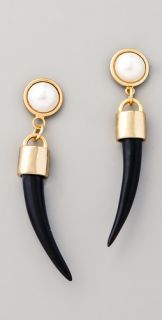 Fallon Jewelry Bijan Pearl Horn Earrings