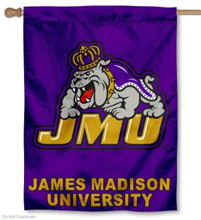 James Madison Dukes JMU University College House Flag