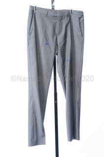 Hugo Boss 38 34 R James Sharp Two Suit Gray Stripe Wool Blazer Pants