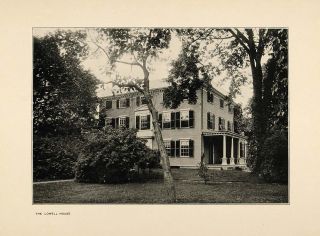1900 Print Harvard James Russell Lowell House Elmwood Original