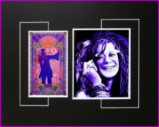 Janis Joplin Bob Masse Signed Poster Display Woodstock Big Brother