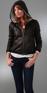 Diane von Furstenberg Licorice Leather Jacket