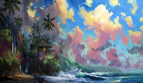 James Coleman Island Memories Original Oil on Canvas RARE Sale Make