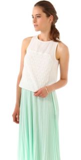 Tibi Pyramid Embroidery Tank