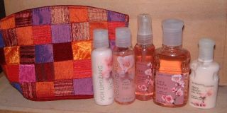 Bath & Body Works Gift Set cherry blossom purse shower gel shampoo