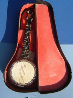  The Merry Bright Banjo Uke British Made by Rose Morris Hard Carry Case