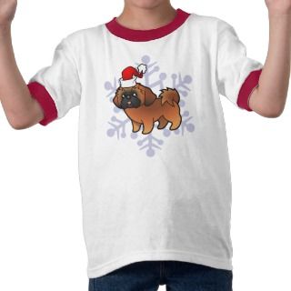 Christmas Shih Tzu (red puppy cut) T Shirts 