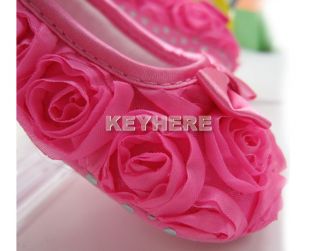 New Baby Shoes Mary Jane Girls Toddler Dress Soft Sole Pink Rose