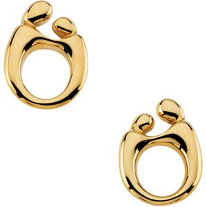 Mother and Child Earrings 14k