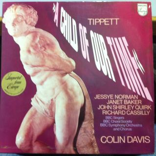 COLIN DAVIS tippett a child of our time LP VG+ 6500 985 Vinyl 1975