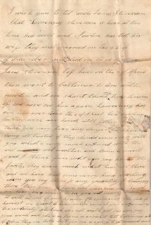1834 Virginia F L w Manuscript Town Mark Woodville Dennis Family