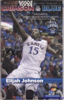 Elijah Johnson Signed Kansas Jayhawks KU Basketball PRG