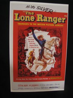  Movie Poster 1956 The Lone Ranger Clayton Moore Jay Silverheels