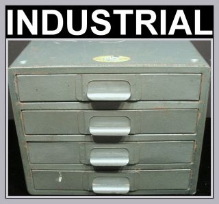 Industrial Age Steampunk Metal Parts Cabinet Shabby Jewelry Vintage
