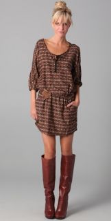 Maison Scotch Printed Dress With Coin Purse