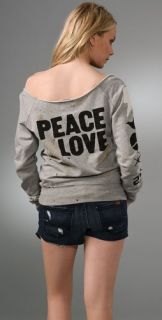 291 Peace & Love Off Shoulder Sweatshirt