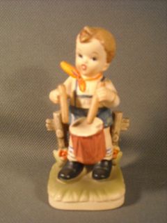 Japan Figurine Boy Playing Drums