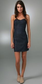 Juicy Couture Fitted Denim Strapless Dress