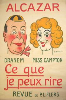 RARE Adrien Barrere Original Vintage 1905 Poster Listed