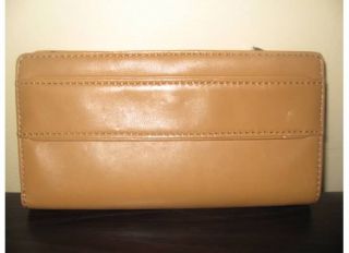 New Michael Kors Jamesport Peanut Leather Wallet