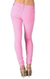 Sexy Bubble Gum Pink Color Jeans Cotton Slim Womens Pants Colored 1