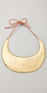 Mettle Neck Plate with Leather Tie