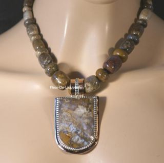 Jay King Mine Finds Saginite Copper Sterling Silver Pendant Necklace