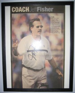 Jeff Fisher Autographed Signed Framed Poster TN Titans