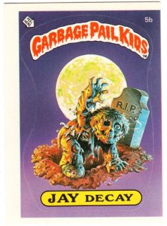 Garbage Pail Kids Series 1 Glossy Jay Decay 5B Miscut