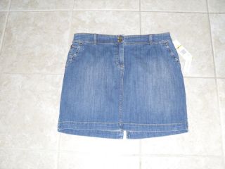 NWT Womans Jones New York Blue Jean Skirt Sz 14P $44