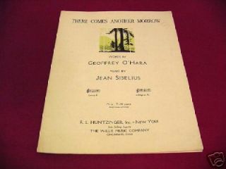 1939 There Comes Another Morrow Jean Sibelius Sheet