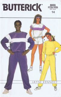 butterick 6655 for making these sportswear items from jayne kennedy