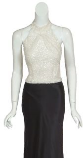 Stunning Jayson Brunsdon Sequin Silk Gown Dress 8 New