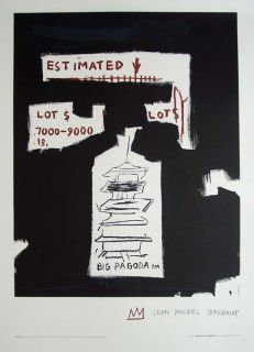Jean Michel Basquiat Big Pagoda Lithograph