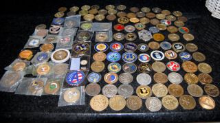 Collection of 120 Military Challenge Coins
