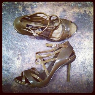Melissa Shoes Jean Paul Gaultier II Strappy Heels Army Green New Size