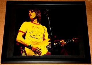 Jeff Beck Fender Stratocaster Framed 1970s Live Portrait Tribute