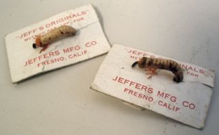 Lot 2 Vintage Jeffs Jeffers Rubber Grub Fishing Lure