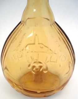 Empire Glass Works Amber Jenny Lind Bottle