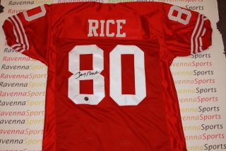 Jerry Rice Autographed San Francisco 49ers Custom Jersey HOF   Jerry